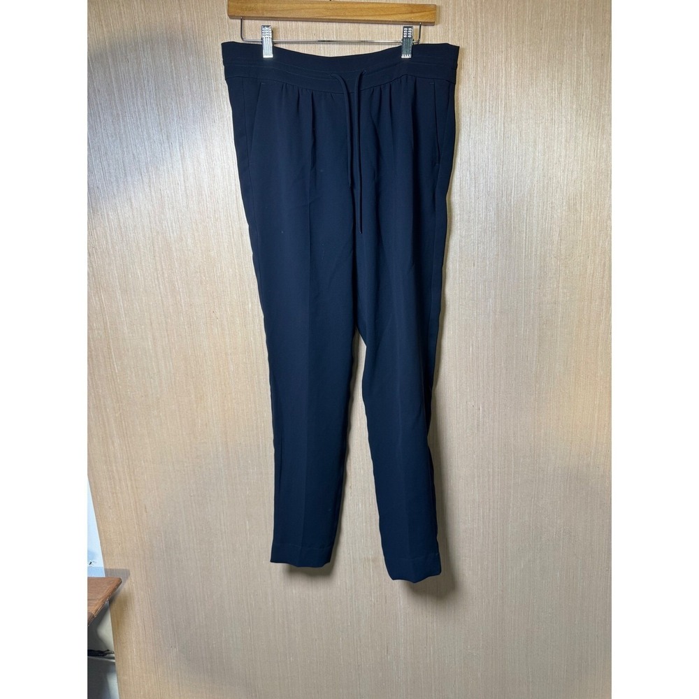 Max Mara Women's Black Drawstring Waist Trousers Dress Pants